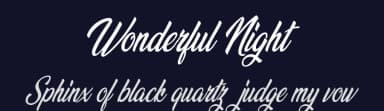 Wonderful Night by Billy Argel Fonts ® — Script Handwritten Font — thumbnail 2
