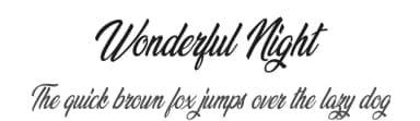 Wonderful Night by Billy Argel Fonts ® — Script Handwritten Font — thumbnail 1