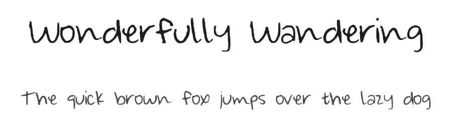 Wonderfully Wandering by Elise Harper — Script Handwritten Font