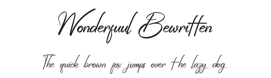 Wonderfuul Bewritten by Kateeng Ciu — Script Handwritten Font