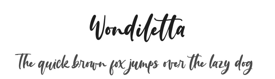 Wondiletta by Almarkhatype — Script Handwritten Font