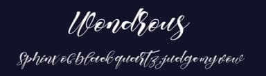 Wondrous by Muhammad Akbar — Script Handwritten Font — thumbnail 2