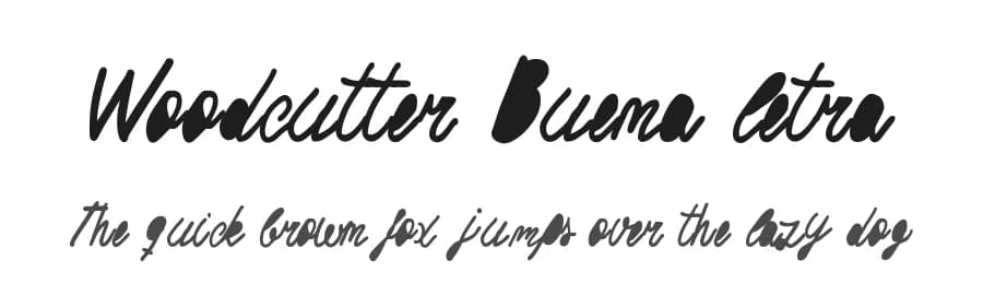 Woodcutter Buena letra by Woodcutter — Script Handwritten Font