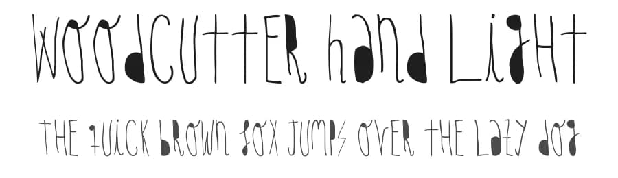 Woodcutter Hand Light by Woodcutter — Script Handwritten Font