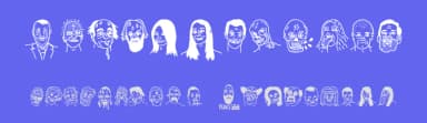 Woodcutter People Faces by Woodcutter — Dingbats Font — thumbnail 3