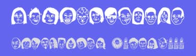 Woodcutter People Faces Vol3 by Woodcutter — Dingbats Font — thumbnail 3