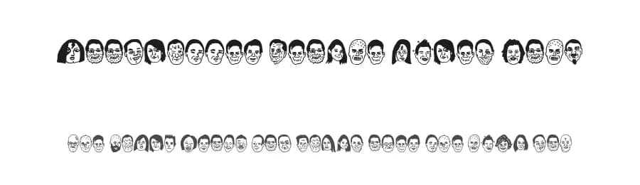 Woodcutter People Faces Vol3 by Woodcutter — Dingbats Font