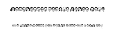 Woodcutter People Faces Vol3 by Woodcutter — Dingbats Font — thumbnail 1