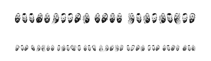 Woodcutter Self-portraits by Woodcutter — Dingbats Font