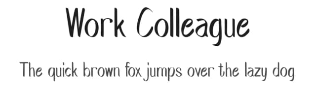 Work Colleague by Studio Hello Good — Script Handwritten Font