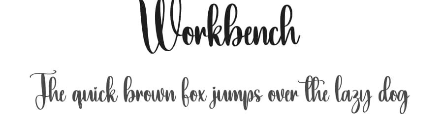 Workbench by Scratchones — Script Handwritten Font