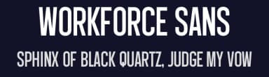 Workforce Sans by Måns Grebäck — Sans Serif Font — thumbnail 2