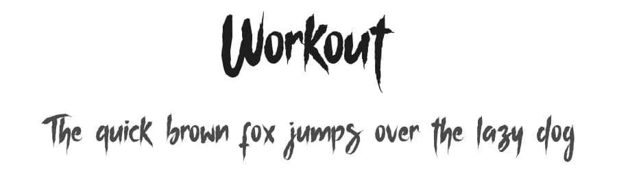 Workout by Eko Mulyani — Script Handwritten Font