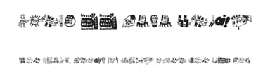 World 77 Mini Draws by Woodcutter — Dingbats Font — thumbnail 1