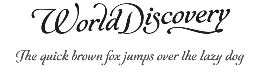 World Discovery by Måns Grebäck — Script Handwritten Font