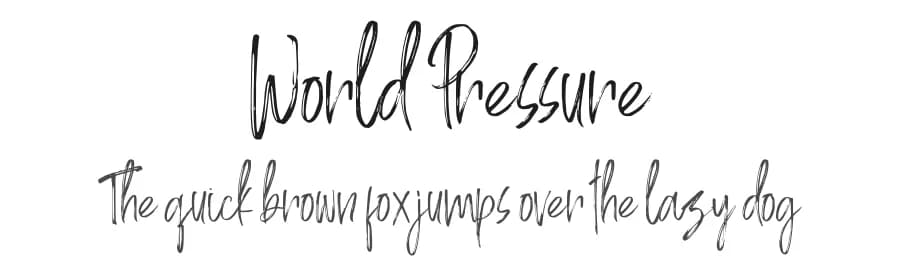 World Pressure by Haksen Studio — Script Handwritten Font