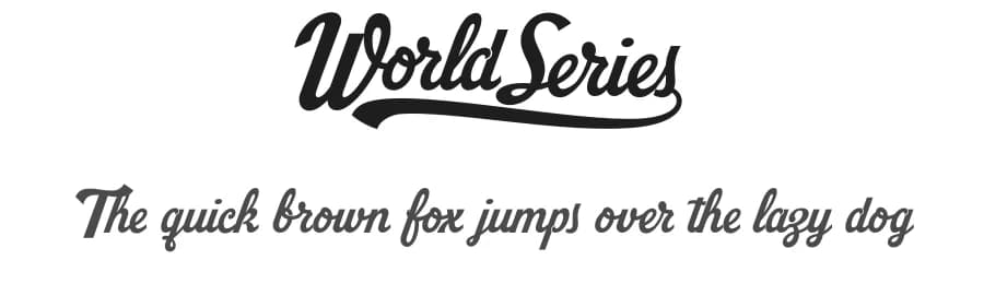 World Series by Måns Grebäck — Script Handwritten Font