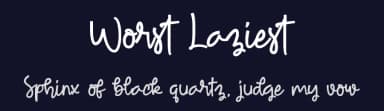 Worst Laziest by ONG Type — Script Handwritten Font — thumbnail 2