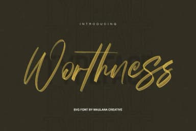 Worthness Font by Maulana Creative — Script Handwritten Font — thumbnail 1