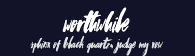 Worthwhile by The Branded Quotes — Script Handwritten Font — thumbnail 2