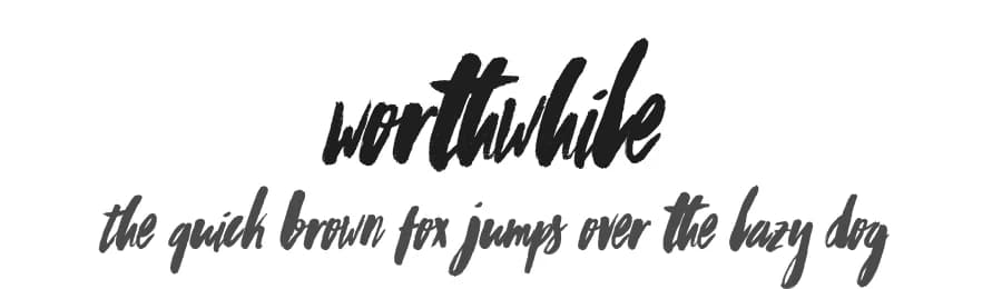 Worthwhile by The Branded Quotes — Script Handwritten Font