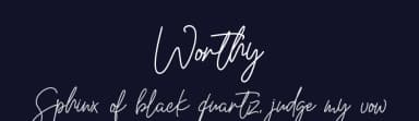 Worthy by Sudarman Mulka — Script Handwritten Font — thumbnail 2