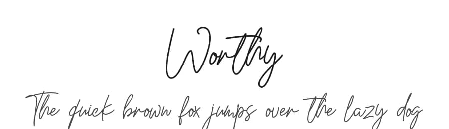 Worthy by Sudarman Mulka — Script Handwritten Font