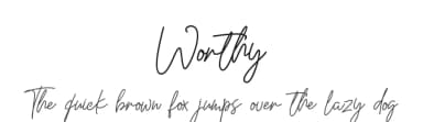 Worthy by Sudarman Mulka — Script Handwritten Font — thumbnail 1