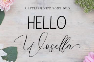 Wosella Duo Font by STRAIGHT.CO — Script Handwritten Font — thumbnail 1