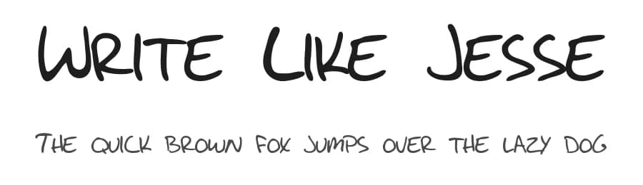 Write Like Jesse by Jesse Gerard — Script Handwritten Font