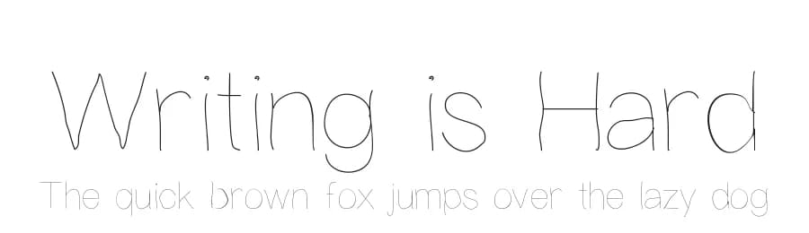 Writing is Hard by William Koch — Script Handwritten Font