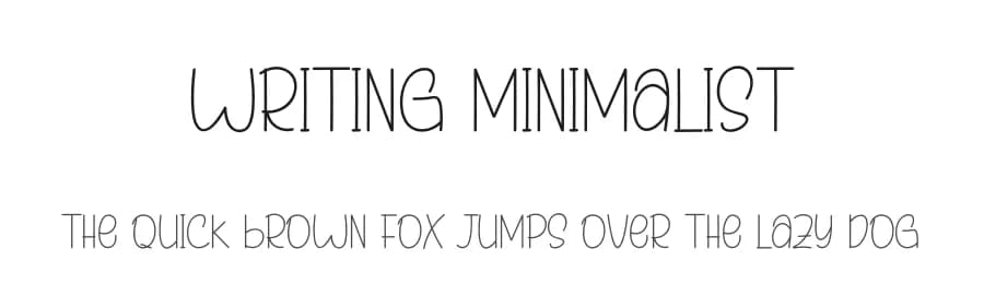 Writing Minimalist by Etik Fatimah — Script Handwritten Font