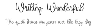 Writing Wonderful by FreshtypeINK — Script Handwritten Font — thumbnail 1