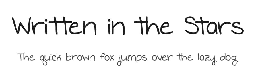 Written in the Stars by Kimberly Geswein — Script Handwritten Font