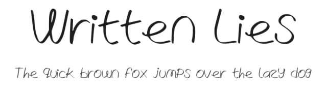 Written Lies by Ohab Tbj — Script Handwritten Font