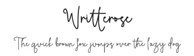 Writterose by RantautypeStudio — Script Handwritten Font — thumbnail 1