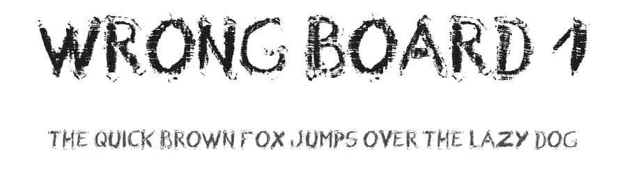 Wrong Board 1 by imagex — Script Handwritten Font