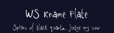 WS Kname Plate by wiccked stepmother fonts — Script Handwritten Font — thumbnail 2