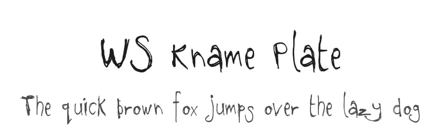 WS Kname Plate by wiccked stepmother fonts — Script Handwritten Font
