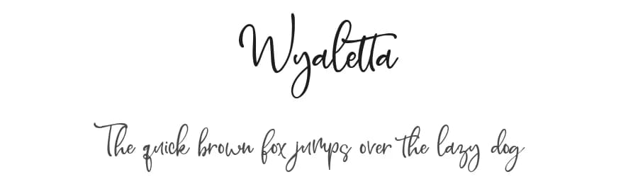Wyaletta by Creatype Studio — Script Handwritten Font
