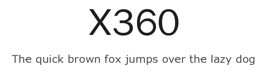 X360 by Redge — Sans Serif Font