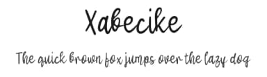 Xabecike by wepfont.com — Script Handwritten Font — thumbnail 1
