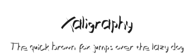 Xaligraphy by Zdeněk Gromnica a.k.a. FutureMillennium — Script Handwritten Font