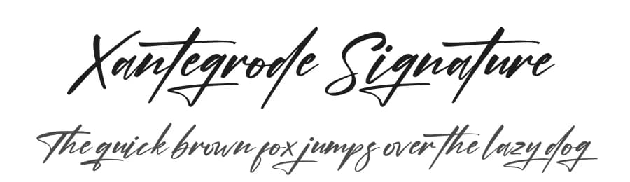 Xantegrode Signature by Perspectype Studio - Letterena.com — Script Handwritten Font