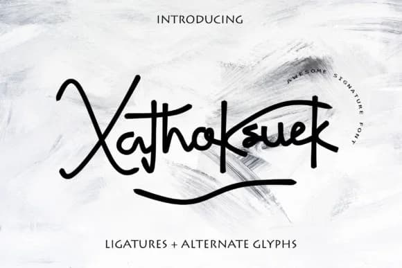 Xathoksuek Font by Wudel Mbois — Script Handwritten Font