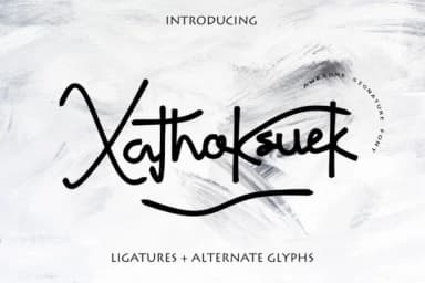Xathoksuek Font by Wudel Mbois — Script Handwritten Font — thumbnail 1