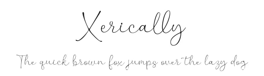 Xerically by Niskala Huruf — Script Handwritten Font