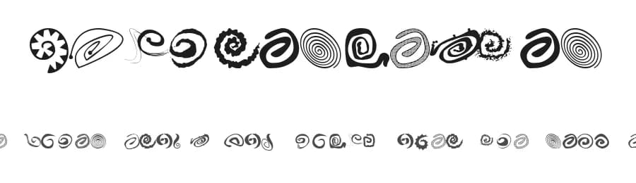 XSpiralmental by Artsy Fartsy McFontsy — Dingbats Font