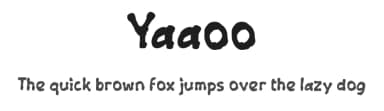 Yaaoo by wepfont.com — Script Handwritten Font — thumbnail 1