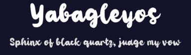 Yabagleyos by wepfont.com — Script Handwritten Font — thumbnail 2